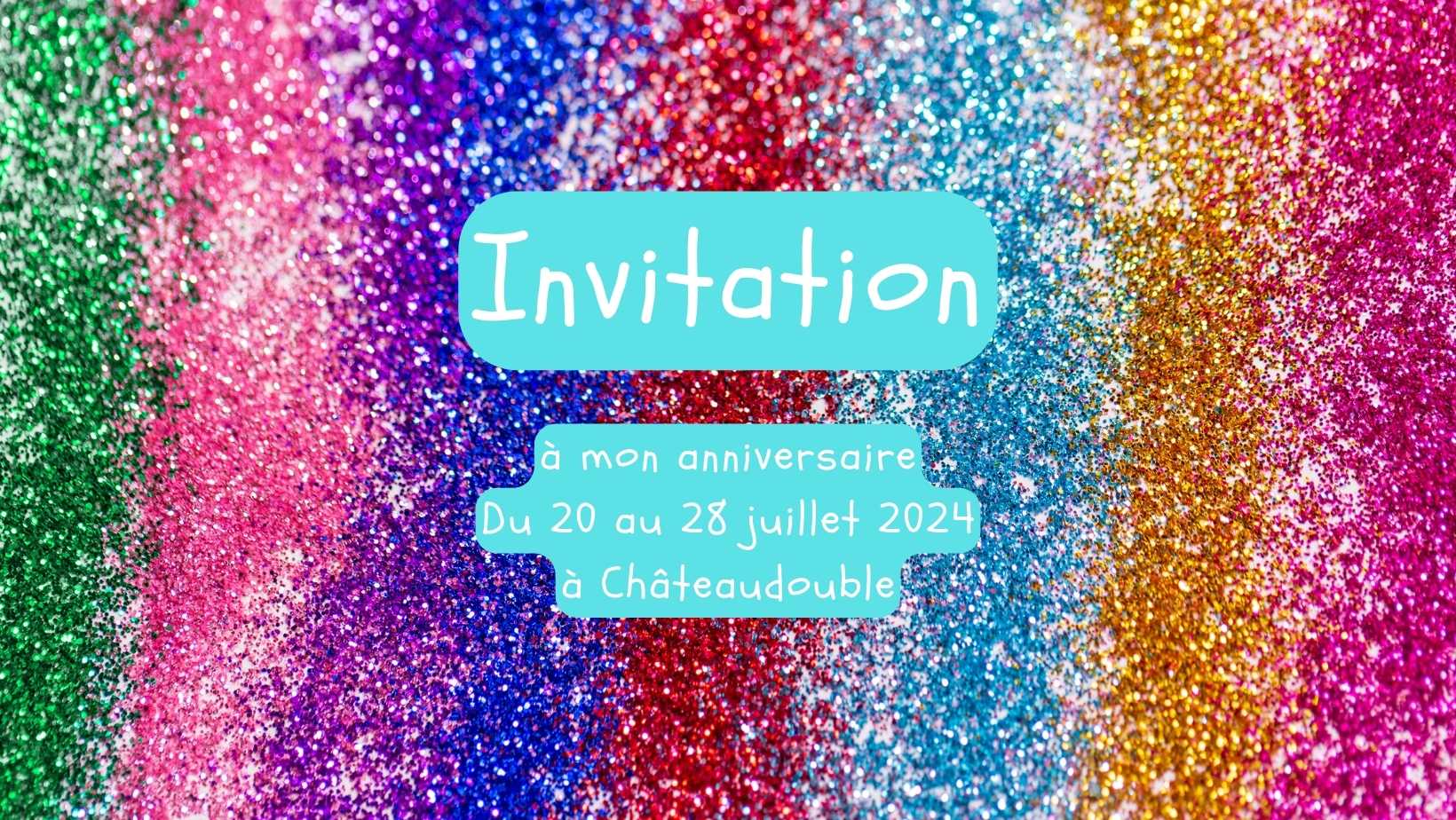 Invitation en paillettes